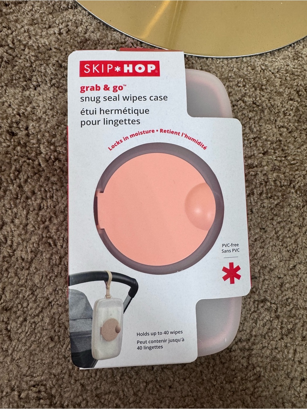 Skip Hop Pink Snug Seal Wipes Case